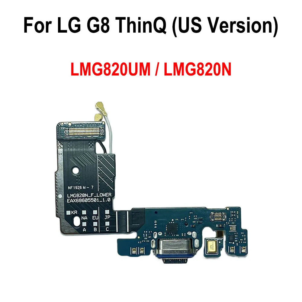 USB Charge Port Jack Dock Connector Charging Board For LG G8 ThinQ (US Version) / LMG820UM / LMG820N Charging Flex Cable LG phone repair parts