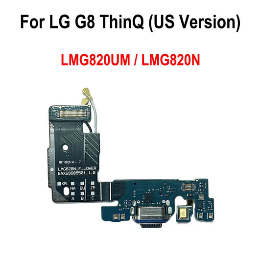 USB Charge Port Jack Dock Connector Charging Board For LG G8 ThinQ (US Version) / LMG820UM / LMG820N Charging Flex Cable LG phone repair parts
