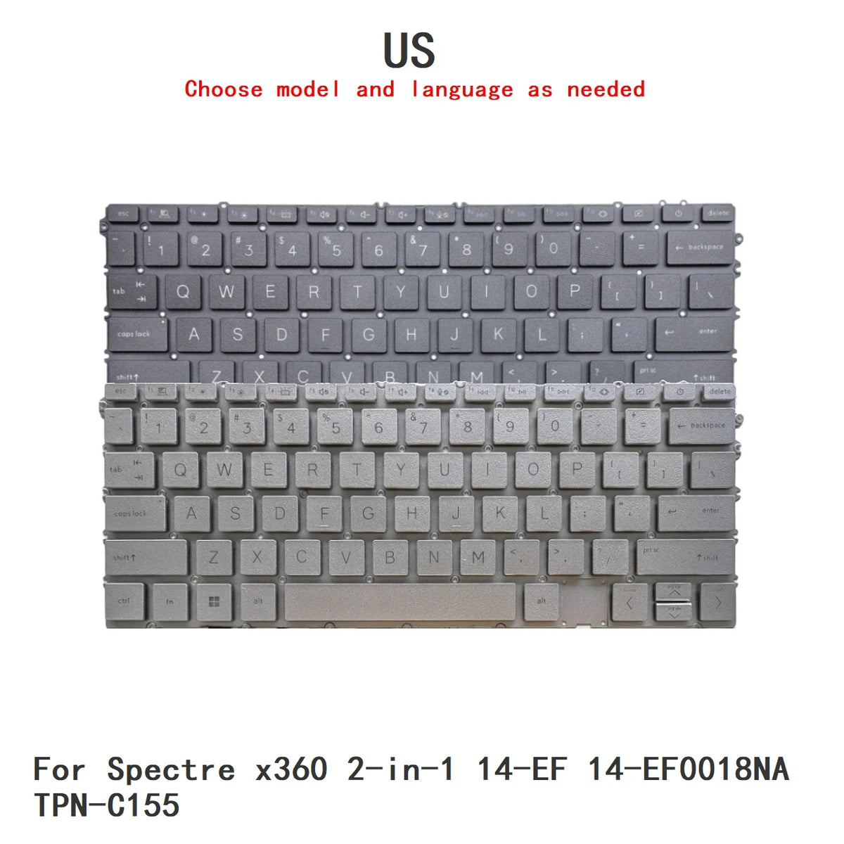 New US Language  Backlit Keyboard For HP Spectre x360 2-in-1 14-EF 14-EF0018NA TPN-C155 Notebook PC Replacement Keyboard  HP laptop repair parts