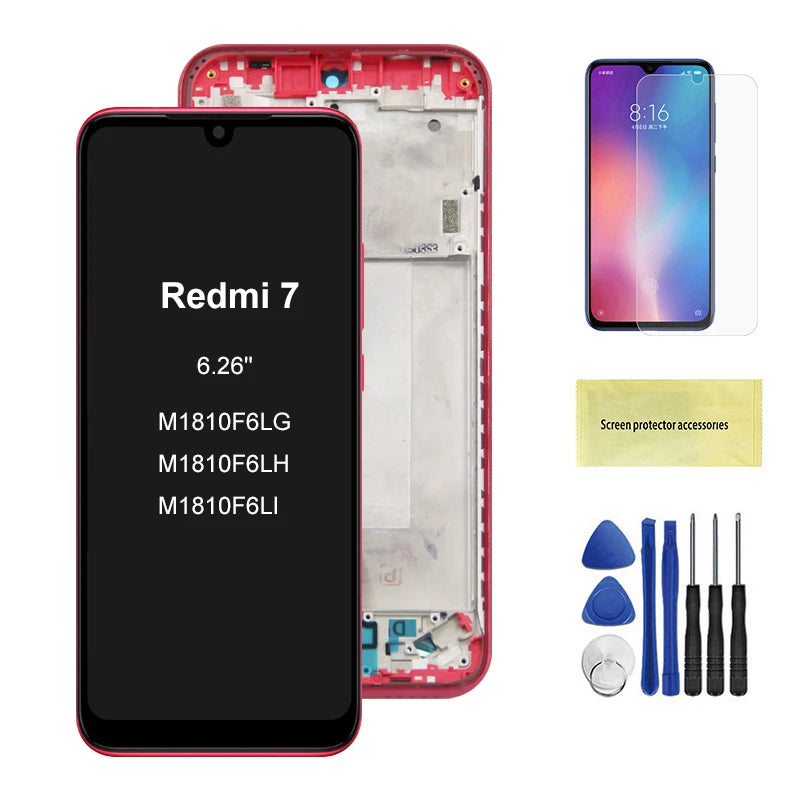 Display Screen for Xiaomi Redmi Note 7 M1901F7G LCD Display Touch Screen Digitizer with Frame for Redmi 7 Redmi7 Replacement Xiaomi phone repair parts
