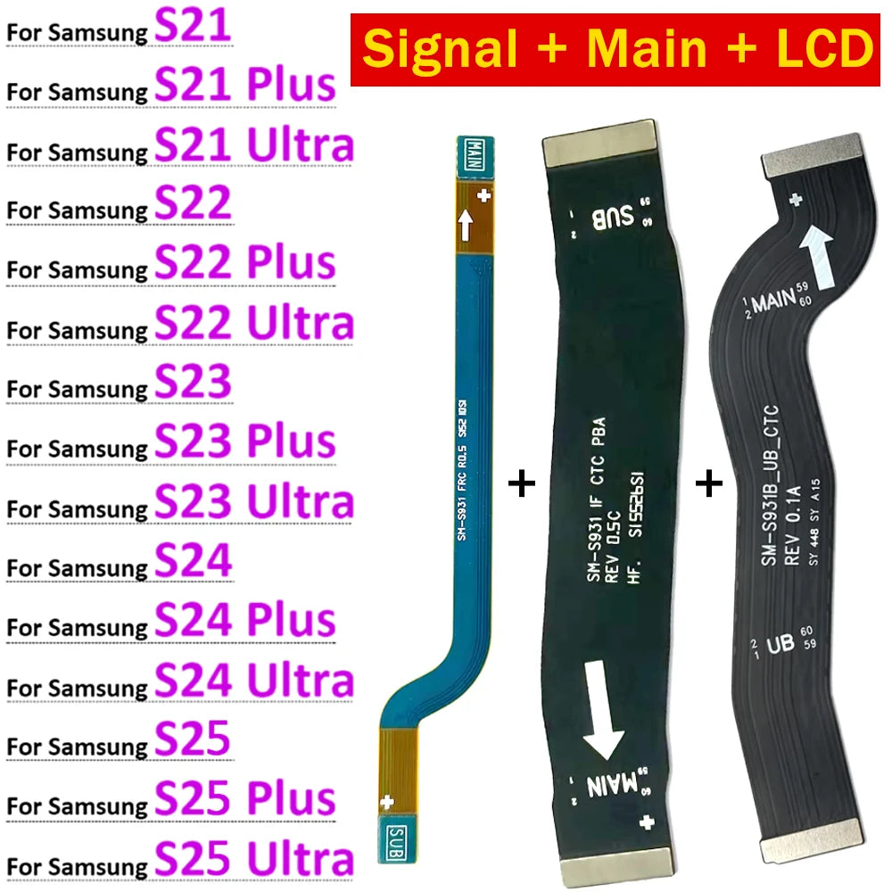 Main Board Mainboard LCD WiFi Signal Antenna Connector Board Flex Cable For Samsung S21 S22 S23 S24 S25 Plus Ultra 4G 5G Samsung phone repair parts