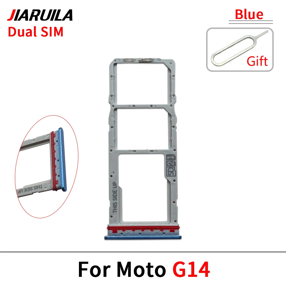 10Pcs/Lot，New For Motorola Moto G04 G04s G14 G24 G34 G54 SIM Card Tray Slot Holder Adapter Accessories Motorola phone repair parts