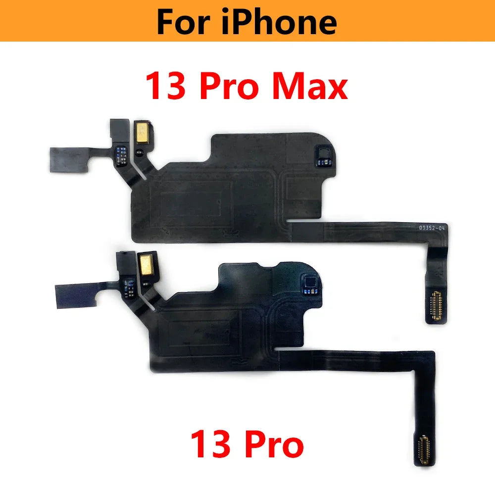 New For iPhone 13 14 15 16 17 Pro Max Front Ear Earpiece Speaker Proximity Light Sensor Flex Ribbon Cable iPhone phone repair parts