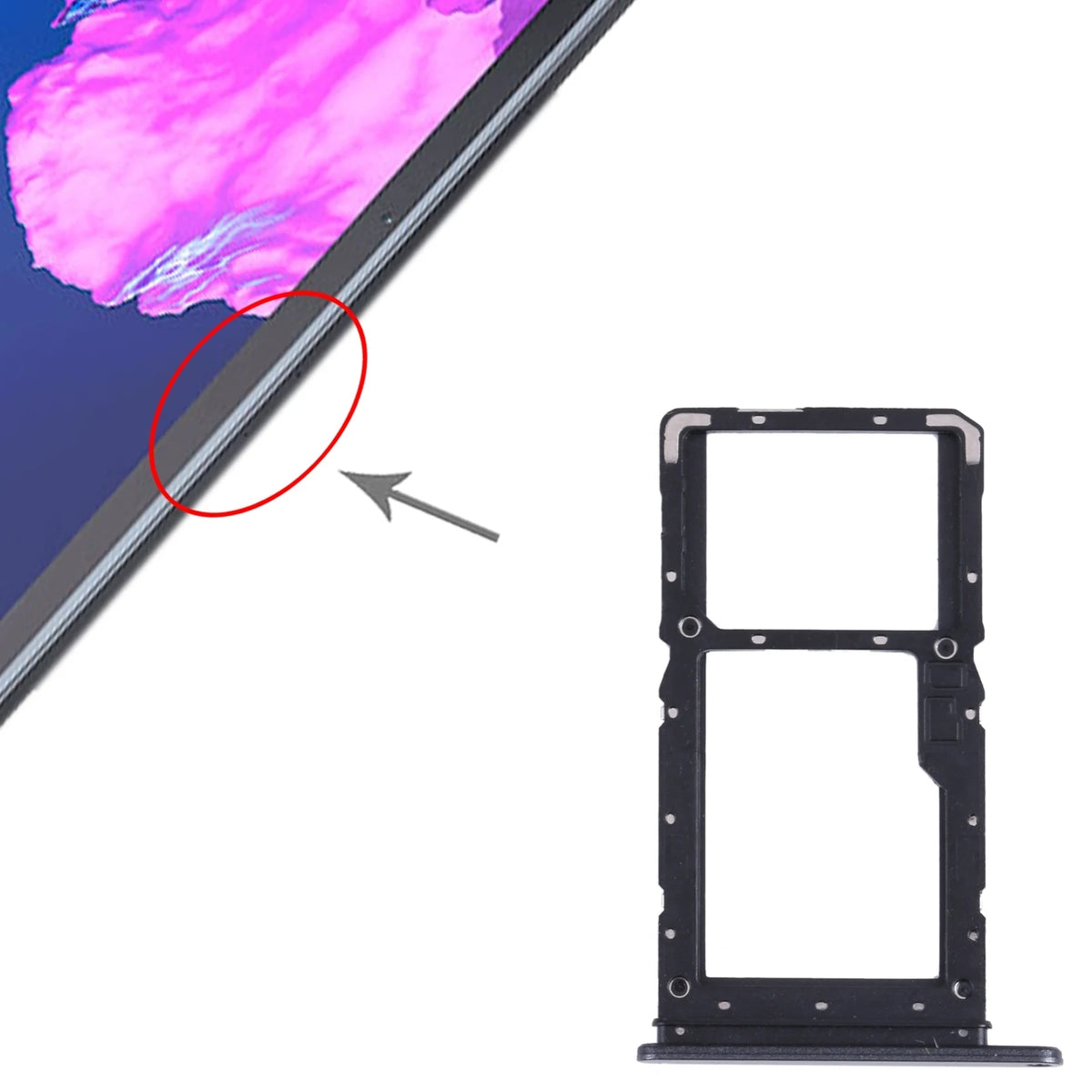 SIM Card Tray + Micro SD Card Tray for Lenovo Tab P11 TB-J606 TB-J606F TB-J606N Lenovo Tablet repair parts