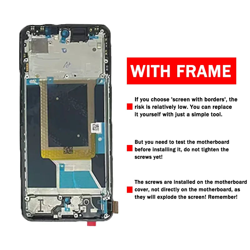6.67“Super AMOLED for Realme 14 5G RMX5070 LCD Display Touch Screen with Frame Assembly For Realme14 5G Display  Oppo phone repair parts