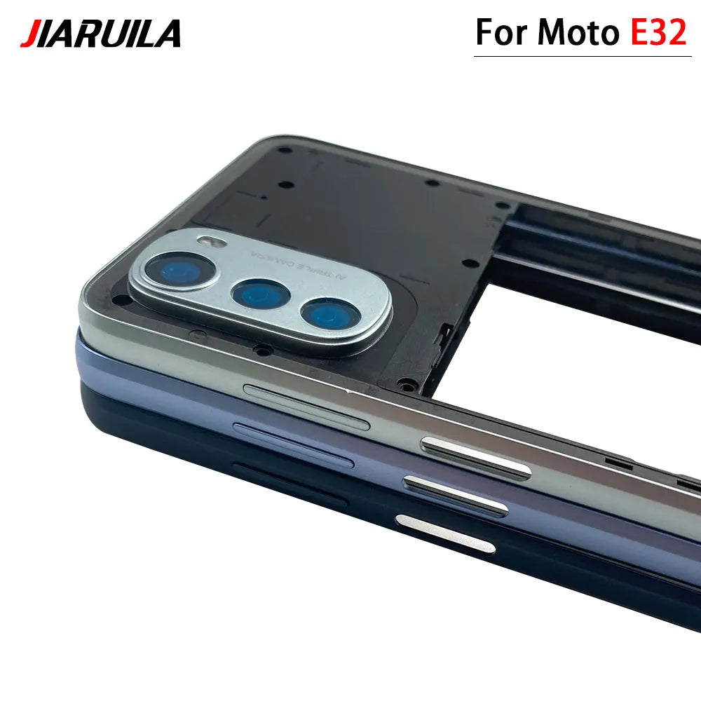 New Middle Frame Cover For Motorola For Motorola Moto E22 E32 E13 E22i Edge 20 Lite Middle Housing with Lens Frame Parts Motorola phone repair parts