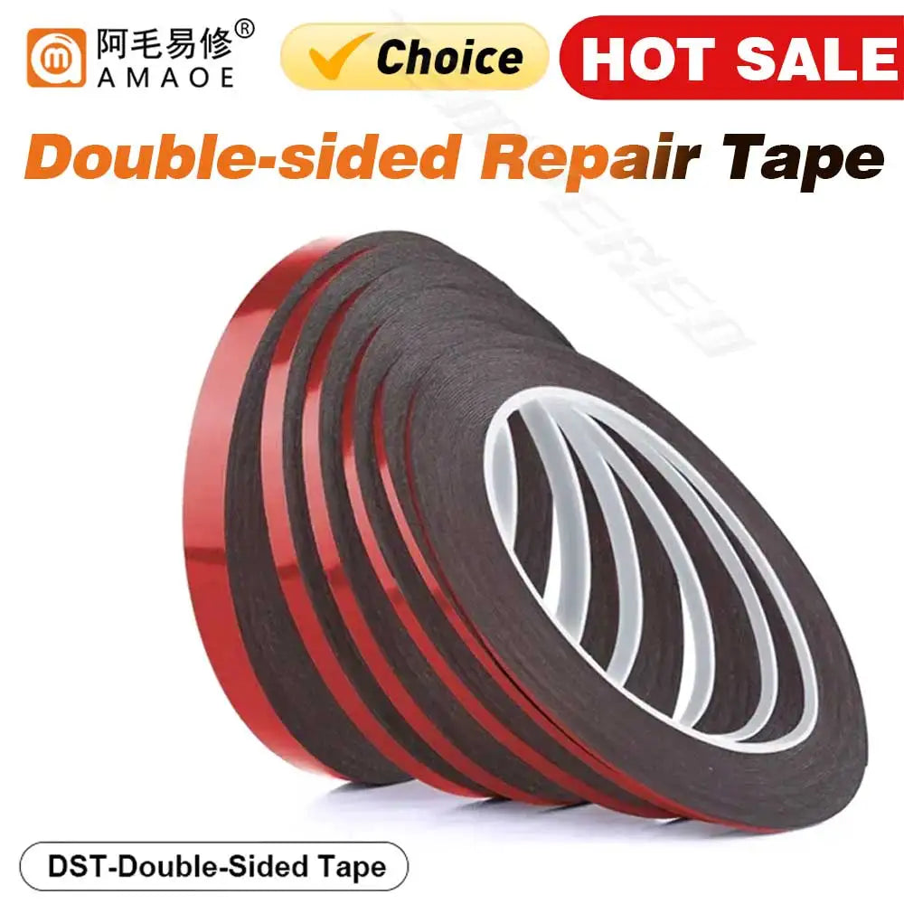 AMAOE 10m Double Sided Adhesive Tape for Sealing The Back Cover of Mobile Phones LCD Screen Tablet Sponge Back Adhesive Tools Professional Repair Tools