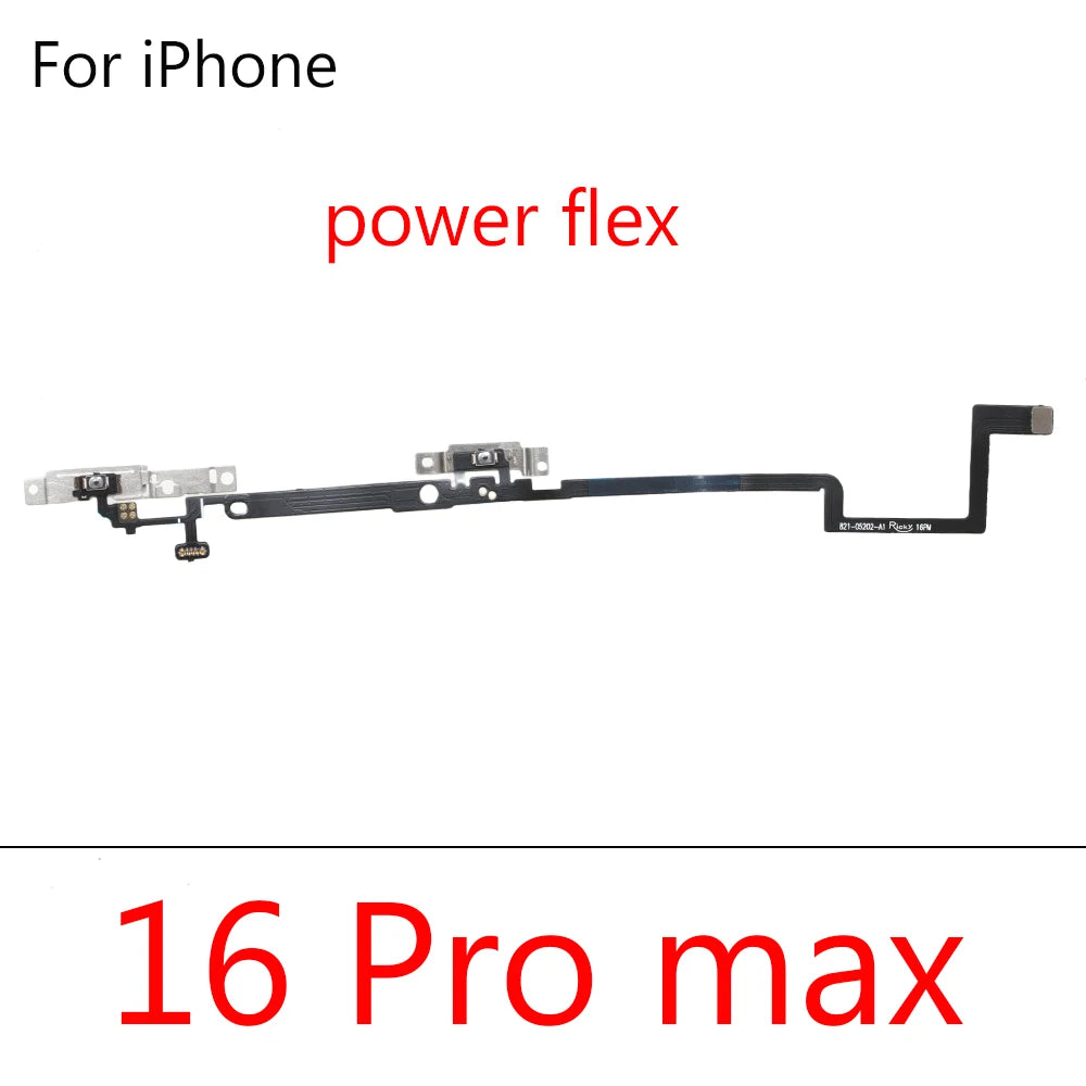 Power Switch On Off Mute Volume Button Flex Cable For iPhone 16 Plus Pro Max Promax Power On Off Volume Flex Repair Parts iPhone phone repair parts