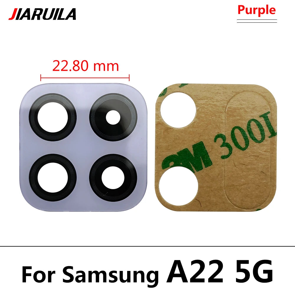 10Pcs, Back Rear Camera Glass Lens For Samsung A22 A32 A42 A52 A72 A33 A53 A73 4G 5G  With Adhesive