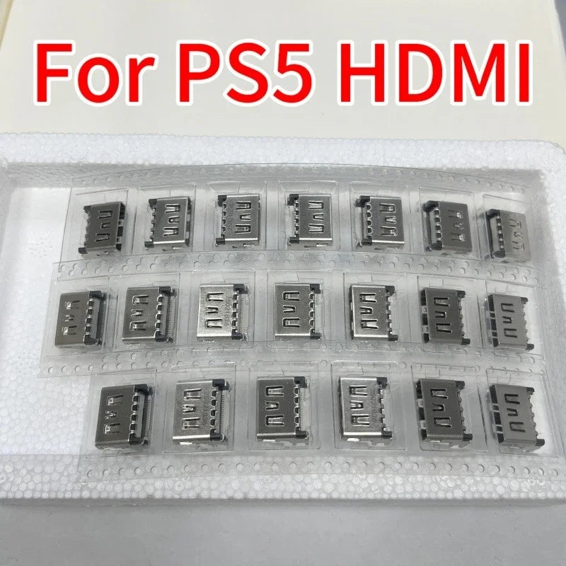 20pcs Original New with Code for PS5 HDMI-compatible Port Socket Interface Connector for Sony PlayStation 5 Console  Game console repair parts