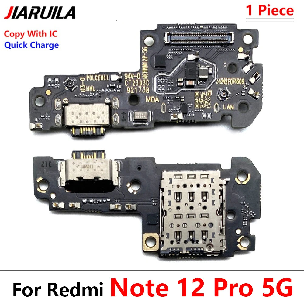 30Pcs, USB Charging Board Port Dock Charger Connector Board Flex Cable For Xiaomi Redmi Note 9 9s 10 10s 11 12 13 Pro 4G 5G  Xiaomi  Xiao mi phone repair parts