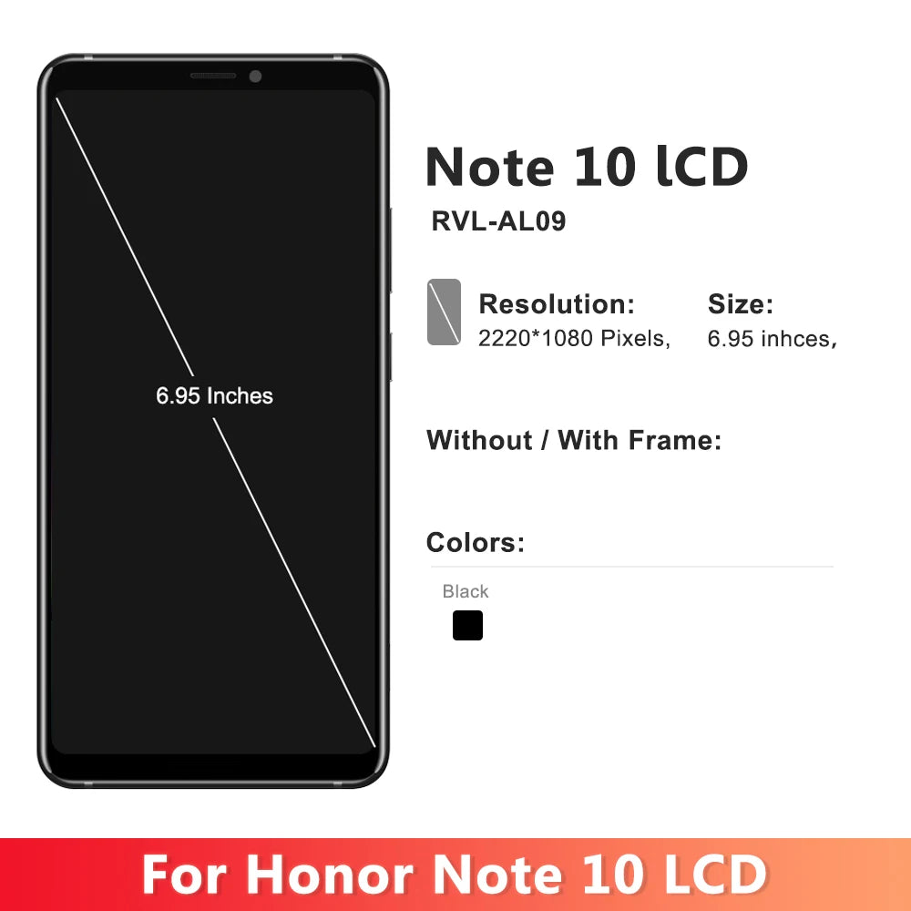 6.95" Display Screen for Honor Note 10 LCD Display Touch Screen Panel Digiziter Parts For Honor Note10 RVL-AL09 Display Honor phone repair parts