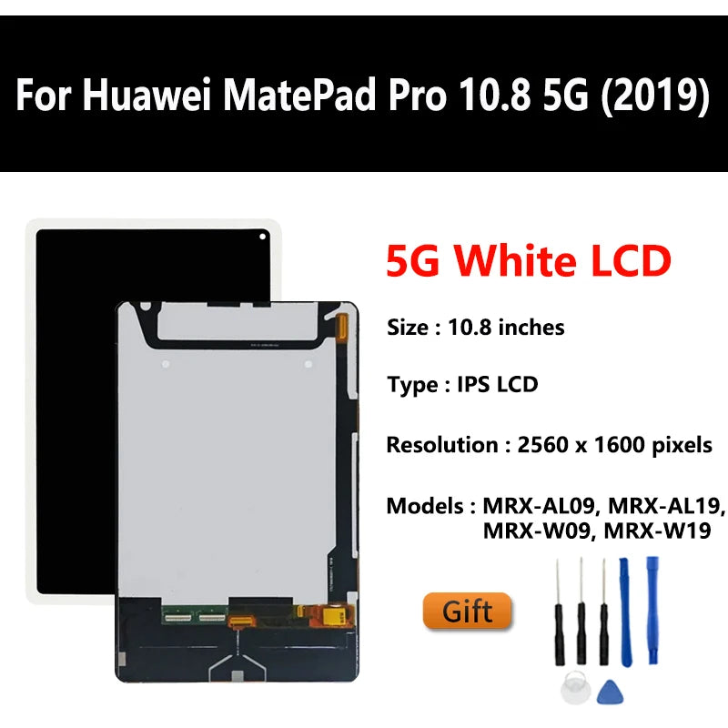 OEM LCD For Huawei MatePad Pro 10.8 2019 Pro 10.8 5G MRX-W09 W19 AL19 AL09 LCD Display Touch Screen Digitizer Assembly Tablet repair parts
