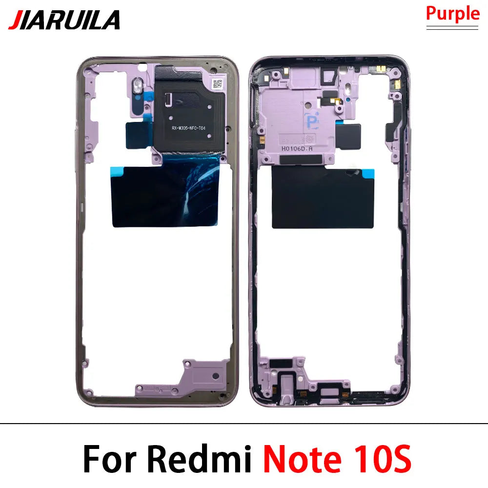 For Xiaomi Redmi Note 10 / Note 10s / Note 10 Pro Middle Frame Holder Housing Replacement Repair Parts Xiaomi  Xiao mi phone repair parts