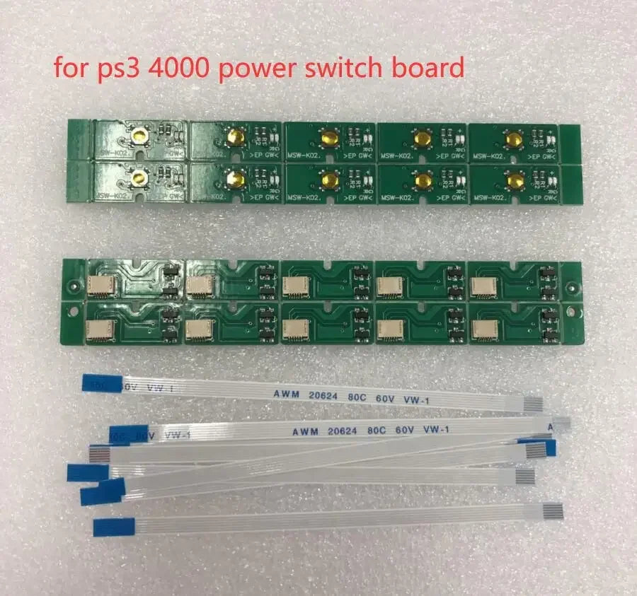 10sets/lot for Sony PS3 4000 CECH 4K Super Slim MSW-K02 W Eject Power on OFF Switch Board with 6pin Ribbon Cable  Game console repair parts