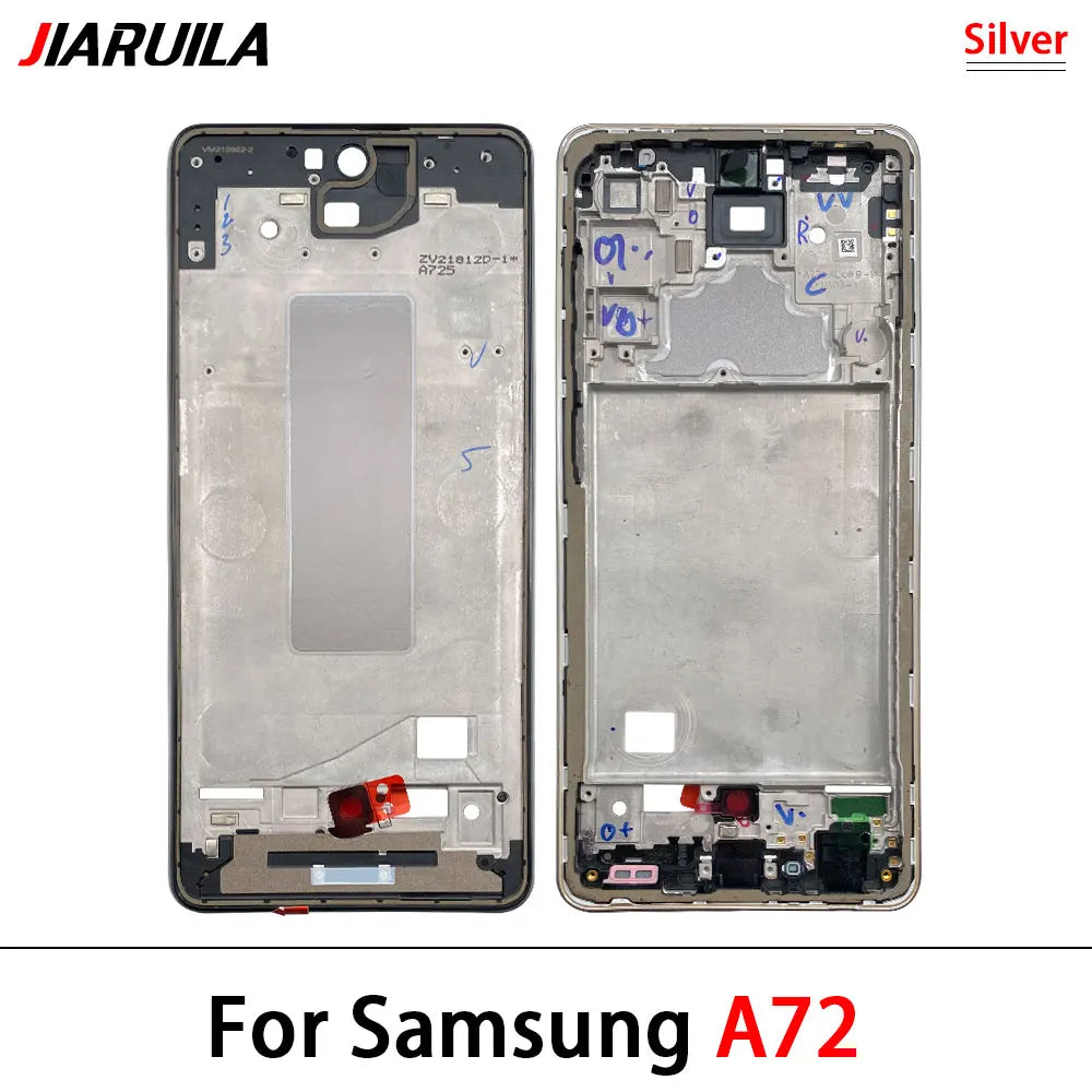 New Front Housing LCD Display Frame For Samsung A02 A02s A12 A22 A32 A52 A52s A72 4G 5G Housing Middle Frame Bezel Plate Cover Samsung phone repair parts