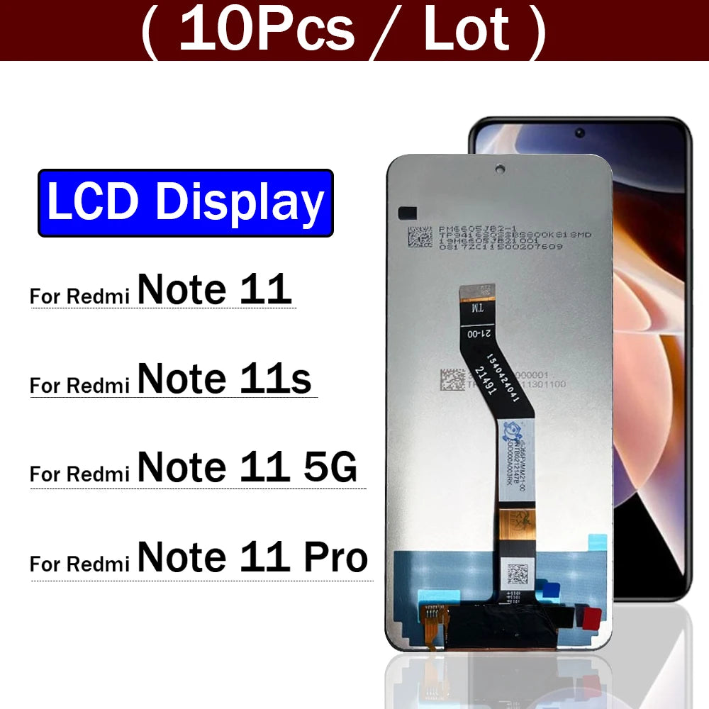 10Pcs, LCD For Xiaomi Redmi Note 11 11s Pro 4G 5G 2201117TG 2201117SG Display Touch Screen Digitizer Panel Assembly  Xiaomi  Xiao mi phone repair parts
