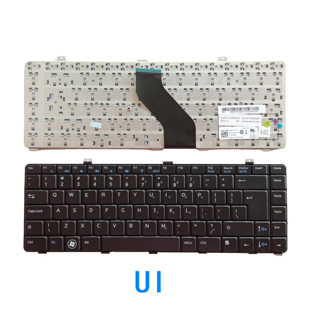 New US UI Latin Brazil Language  Keyboard For Dell VOSTRO V13 V13Z V130 Notebook PC Replacement KeyboardDell laptop repair parts