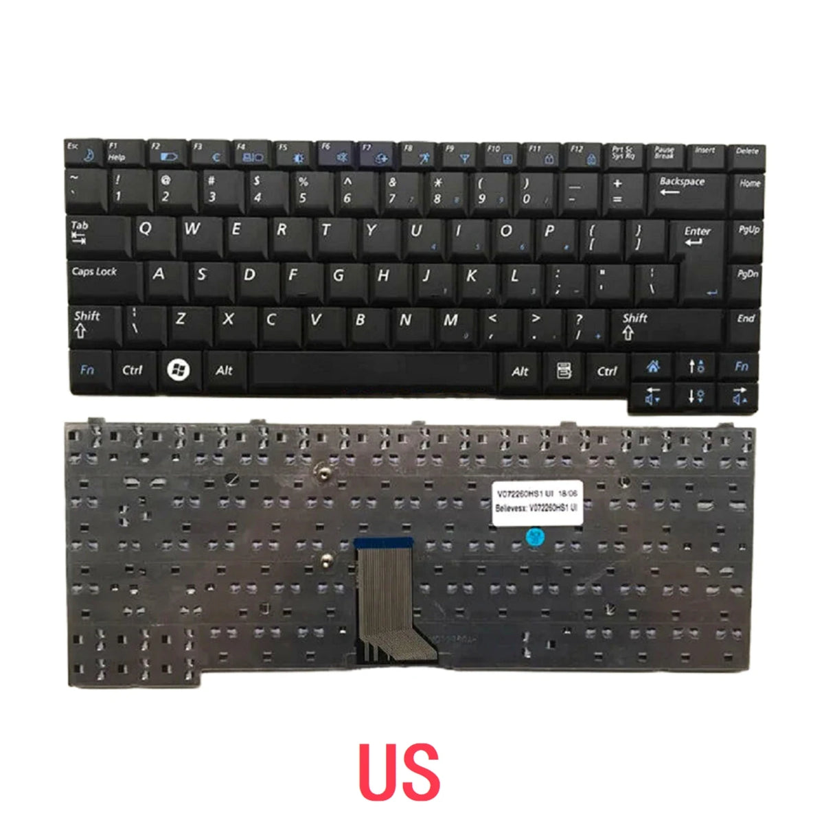 New US UI Russian Spanish Laptop Keyboard For Samsung NP-R60 R70 R510 R560 P510 P560 P500 R508 Notebook PC Replacement SAMSUNG laptop repair parts