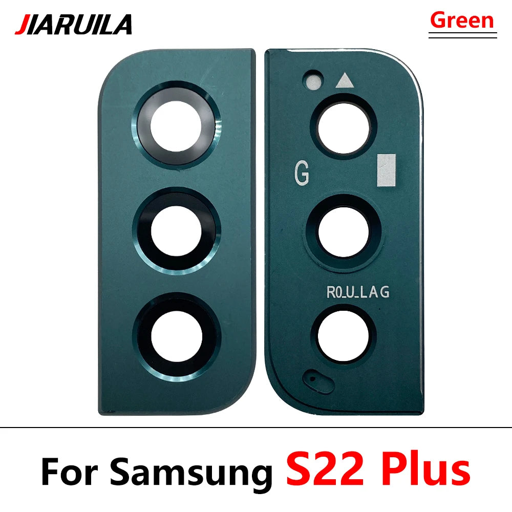 10Pcs/Lot, Rear Camera Glass Lens Back Camera Glass Cover Frame For Samsung S22 S23 Plus Ultra Replacement Parts Samsung phone repair parts