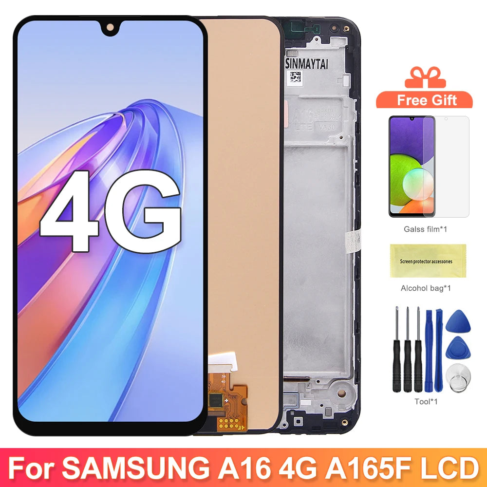 6.7" Super AMOLED For Samsung A16 4G A165F A165M Display Touch Screen Digitizer 90Hz For Samsung A16 5G A166B A166E A166P LCD Samsung phone repair parts