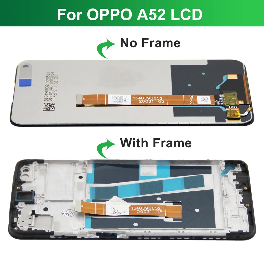 6.5" Screen for Oppo A52 Lcd Display Digital Touch Screen with Frame Replacement for Oppo A52 CPH2061 CPH2069 PADM00 PDAM10 ﻿ OPPO phone repair parts