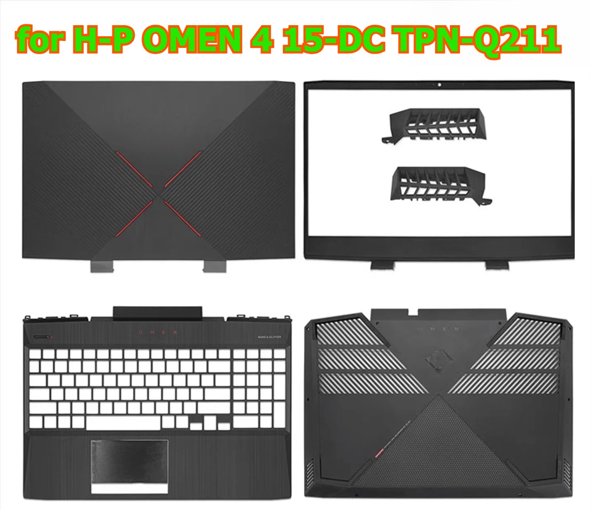 Cover case for HP OMEN 4 15-DC TPN-Q211 lcd back housing bezel frame upper topcase palmrest buttom hinge shell cover HP laptop repair parts