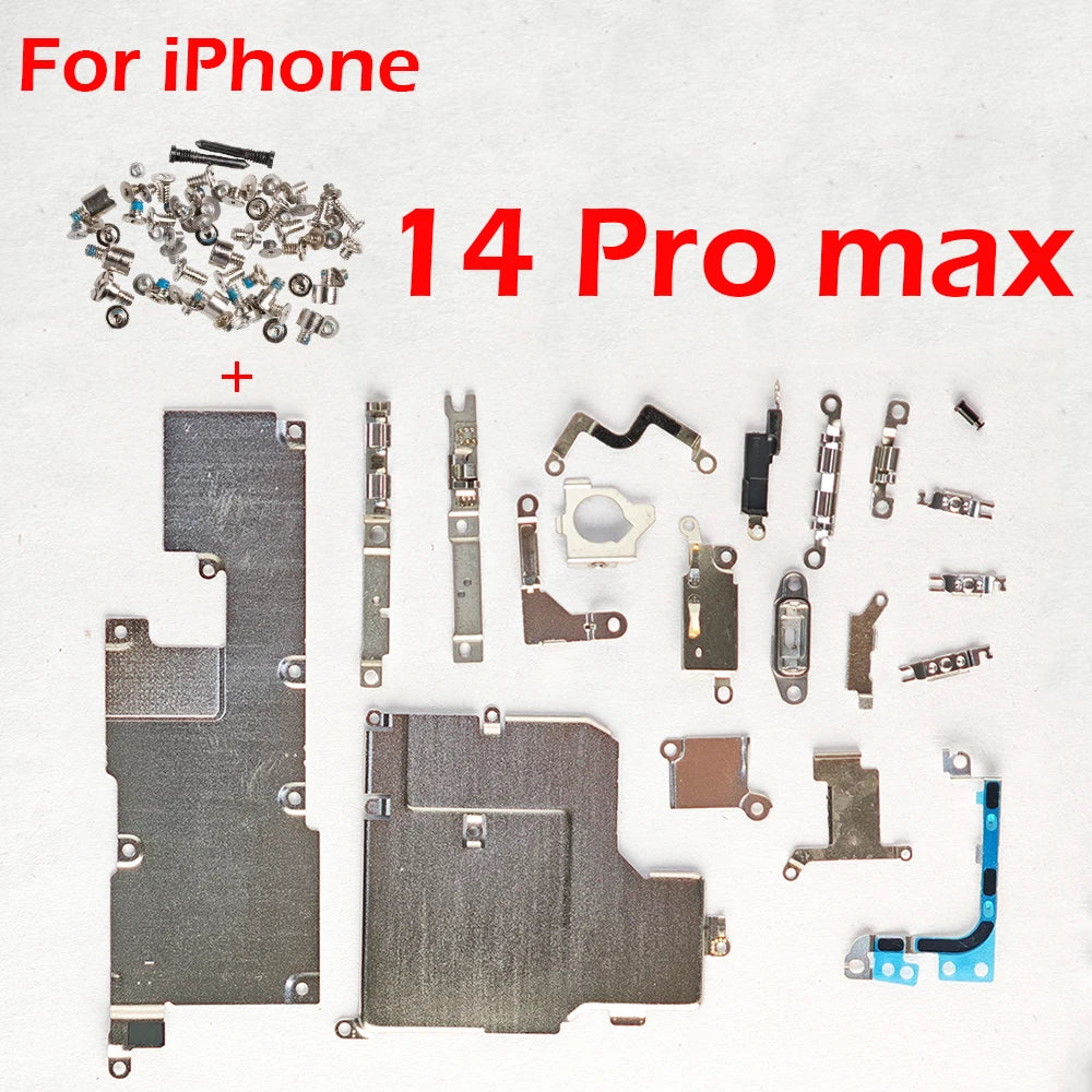 1set Full Set Metal + Screw for iPhone 13 Pro Max 14 Plus 11 12 Inner Bracket Accessories Shield Plate Parts iPhone phone repair parts