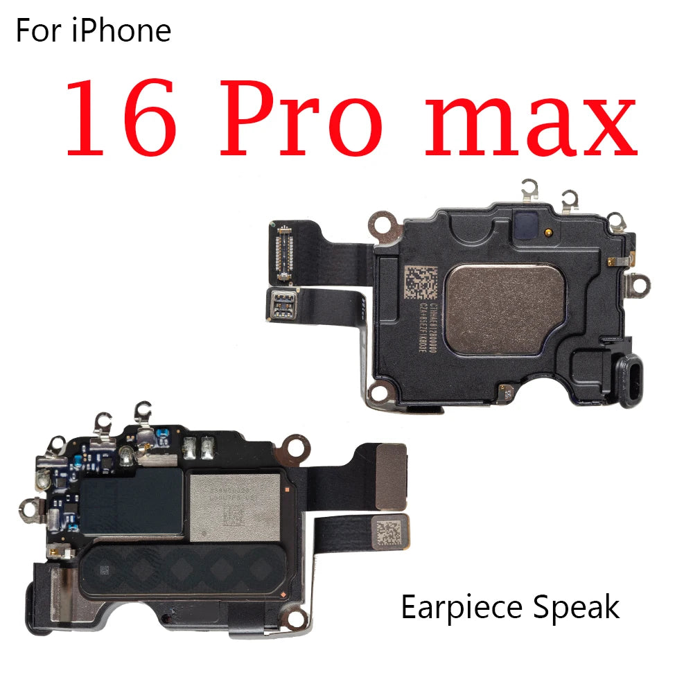 Front Earpiece Flex Cable for iPhone 15  Plus 16 Pro Max Ear Lound Buzzer Sound Speaker Headset fix  Parts iPhone phone repair parts