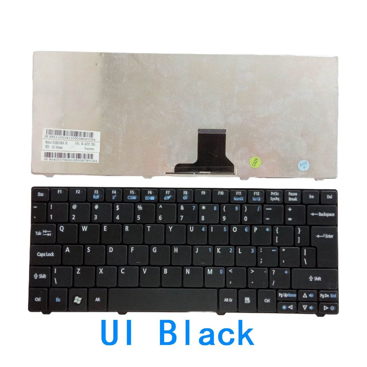 New UI Language  Keyboard For Acer Aspire One ZA5 ZA8 MS2298 MS2297 MS2296 751 ZA3 752 753 722 721 1410 Acer laptop repair parts