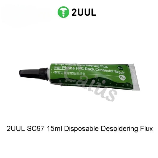 2UUL SC97 15ml Disposable Desoldering Flux For Mobile Phone FPC Insert and Remove Solder Paste From The Inner Socket Tail Professional Repair Tools