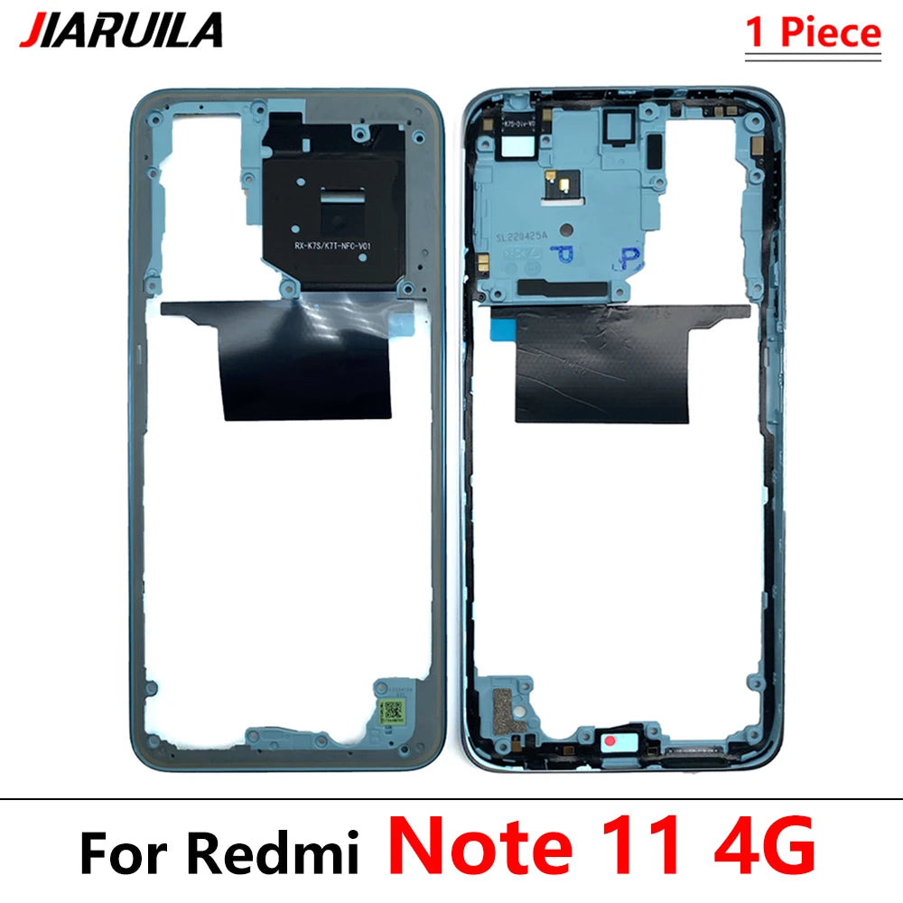 For Xiaomi Redmi Note 11 4G / Note 11s / Note 11 Pro 5G Middle Frame Bezel Middle Plate Replacement Parts Black / Blue  Xiaomi  Xiao mi phone repair parts
