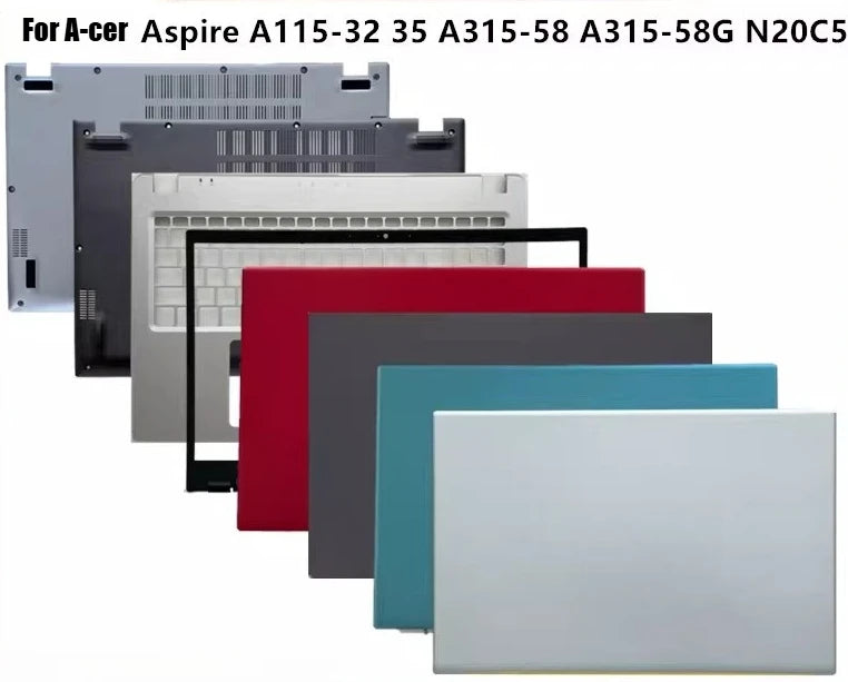 Cover case for Acer Aspire A115-32 A315-35 A315-58 A315-58G Lcd housing bezel frame palmrest topcase keyboard bottom hinge caseAcer laptop repair parts