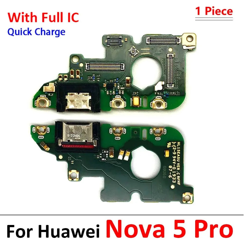 New For Huawei Nova 5 5T 7 7i 8 8i 9 10 Pro SE 5G USB Charger Dock Connector Charging Port Microphone Flex Cable Huawei phone repair parts