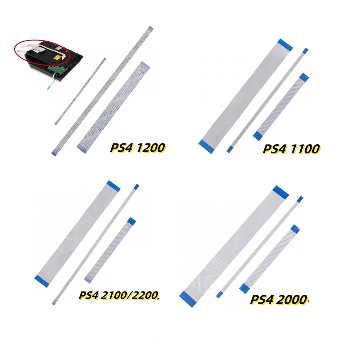 3 in 1 Motor Cable Laser Lens Cable DVD Drive Flex Ribbon Cable for PS4 Slim 2000/2100/2200 PRO 7000/7100/7200/1000/1100/1200 Game console repair parts
