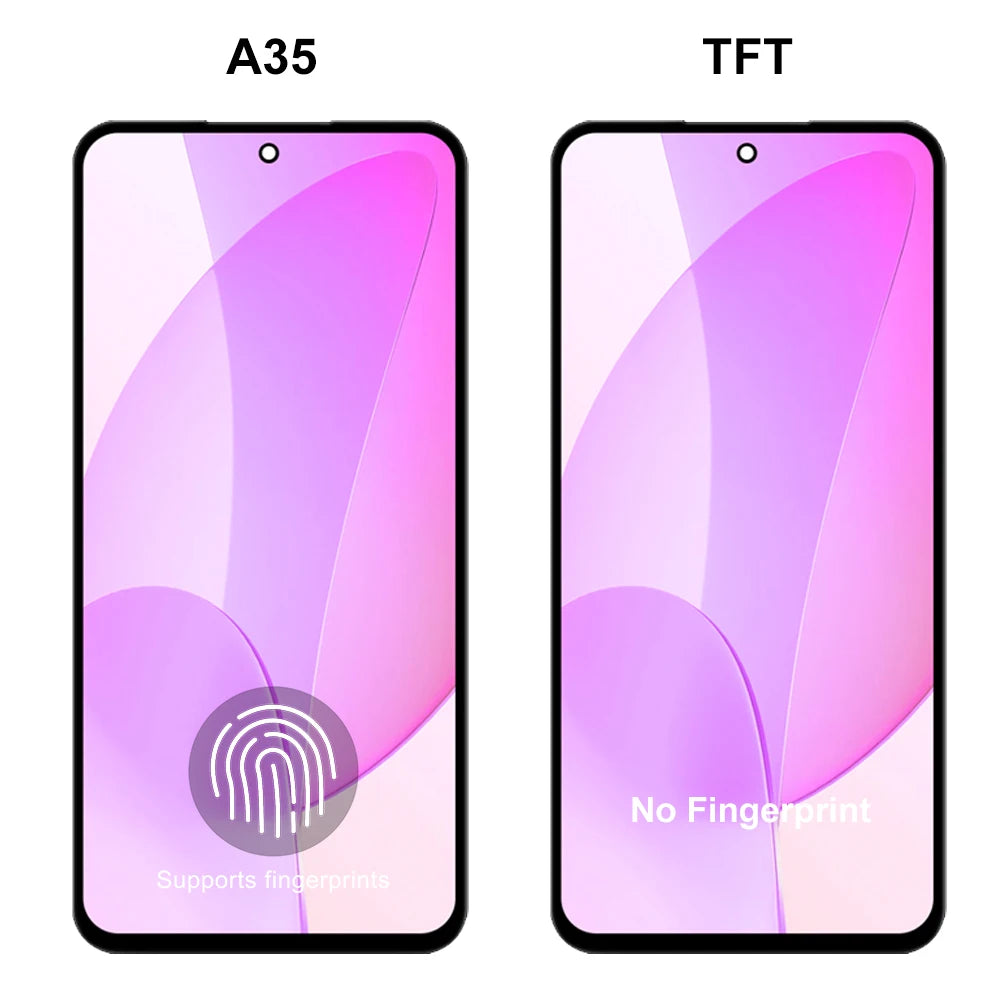 Screen for Samsung Galaxy A35 A356B A356B/DS Lcd Display Digital Touch Screen with Frame for Samsung Galaxy A35 Replacement Samsung phone repair parts