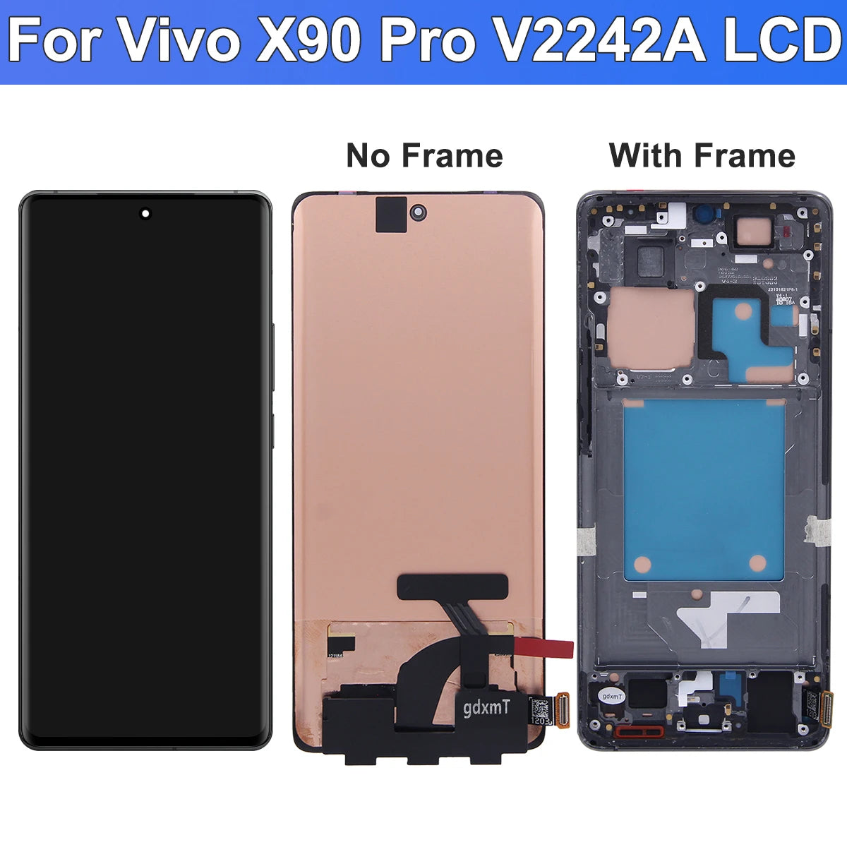 6.78" AMOLED For VIVO X90 LCD Touch Screen For VIVO X90S X90 Pro LCD Display Touch Screen Digitizer Replacement Parts Tested Vivo phone repair parts