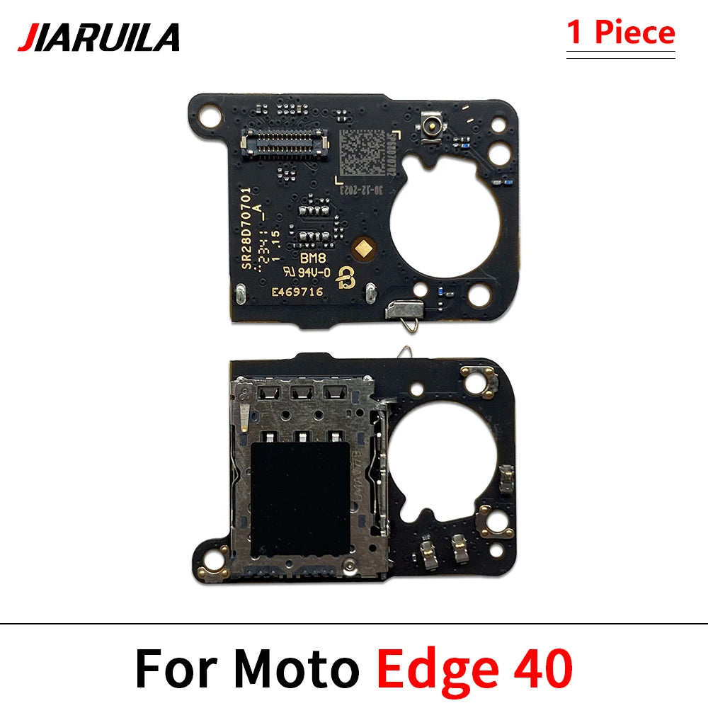 10Pcs, SIM Card Reader Holder Connector Socket Slot Main Flex Cable For Moto Edge 20 30 40 X30 Pro Neo Fusion Lite Ultra Plus Motorola phone repair parts