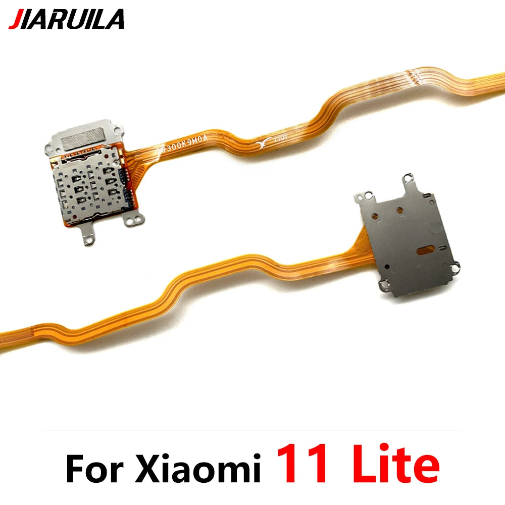 For Xiaomi Mi 11 Mi11 Lite M2101k9ag SIM Card Holder Tray Slot Reader Socket Flex Cable  Xiaomi  Xiao mi phone repair parts