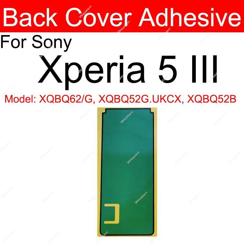 LCD+Rear Battery Cover Adhesive For Sony Xperia 1 X1 ii iii Xperia 5 X5 II III Screen Display Back Battery Cover Sticker Parts Sony phone repair parts