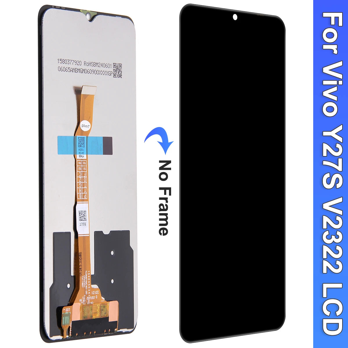 LCD Display Touch Screen Digitizer Assembly Replacement Repair Parts For Vivo Y27 Full With Frame V2249 V2302 y27s Pantalla VIVO phone repair parts