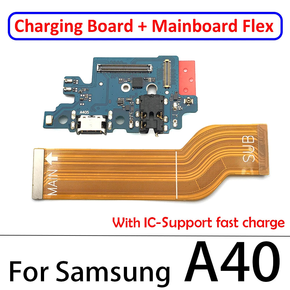 10Pcs USB Charging Board Port Connector Main Board Flex Cable For Samsung A10 A20 A30 A50 A70 A10s A20s A21s A30s A50s A31 A51 Samsung phone repair parts