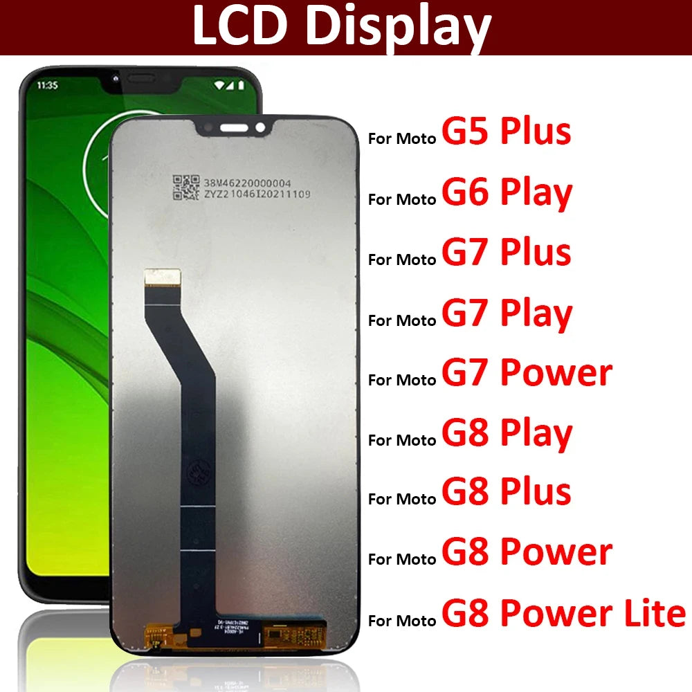 New For Motorola MOTO G5 G6 G7 G8 Power Play Plus Lite LCD Display Replacement Touch Screen Digitizer Assemble Motorola phone repair parts