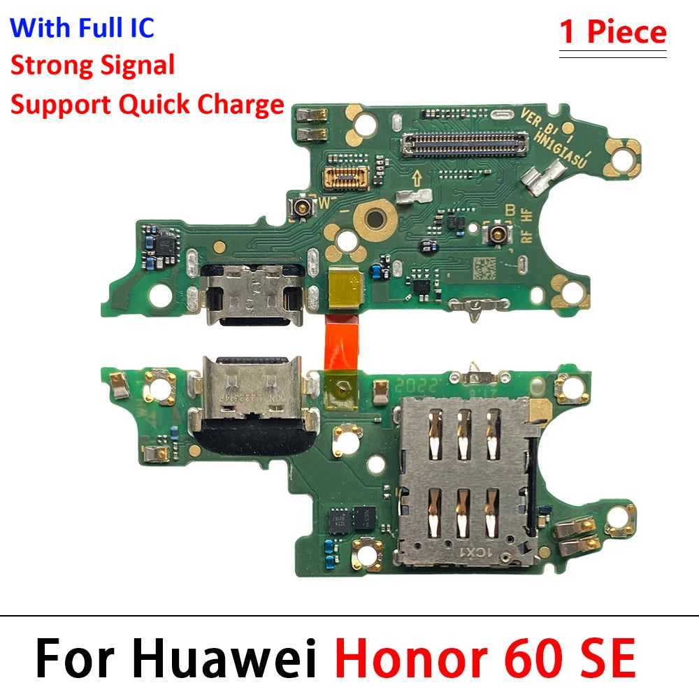 New For Huawei Honor 50 60 70 Pro Se lite X7 X7A X8 X8A X9 5G USB Charge Port Jack Dock Connector Charging Board Flex Cable Huawei phone repair parts
