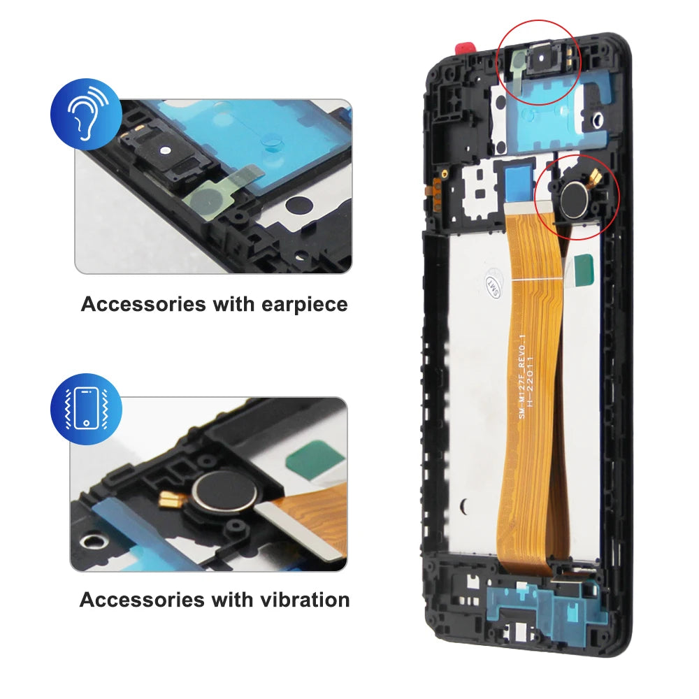 M12 Display Screen Replacement, for Samsung Galaxy M12 M127 M127F M127F/DSN Lcd Display Digital Touch Screen Assembly Parts Samsung phone repair parts