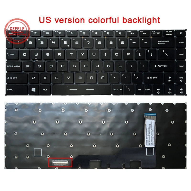 RU/US/SP/GR Keyboard For MSI Prestige 14 P14 Modern 14 15 GS66 GE66 GP66 P40 MS-14D3 MS-14D2 MS-14D1 With Per-Key RGB Backlight MSI laptop repair parts