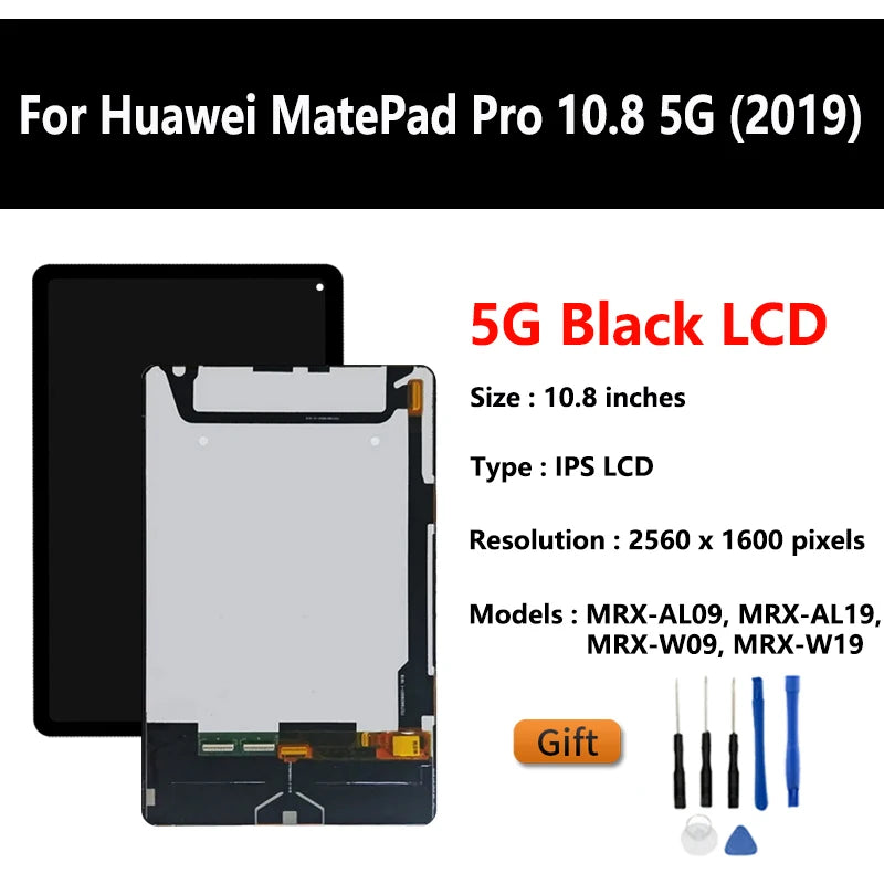 OEM LCD For Huawei MatePad Pro 10.8 2019 Pro 10.8 5G MRX-W09 W19 AL19 AL09 LCD Display Touch Screen Digitizer Assembly Tablet repair parts
