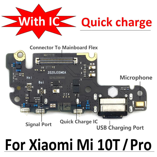 New Charger Board PCB Flex For Xiaomi Mi 10T Mi10T Pro USB Port Connector Dock Charging Board Flex Cable  Xiaomi  Xiao mi phone repair parts