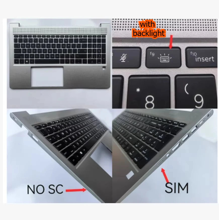 Cover case for HP Pro book 450 455 G8 ZHAN66 15 G4 HSN-Q31C lcd housing bezel frame topcase palmrest keyboard buttom hinge shell HP laptop repair parts