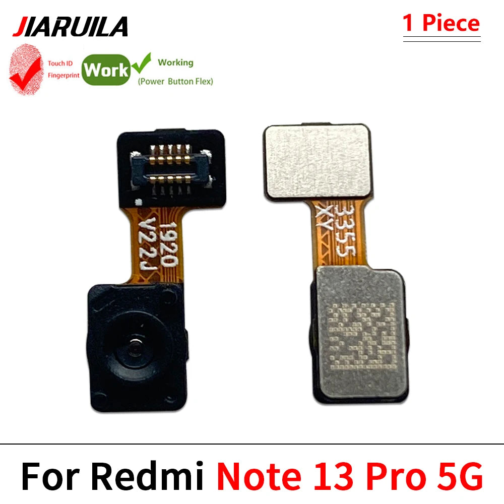 New For Xiaomi Redmi Note 13 Pro Plus 4G 5G Home Button Fingerprint Sensor Flex With Power Key Button Flex Cable  Xiaomi  Xiao mi phone repair parts